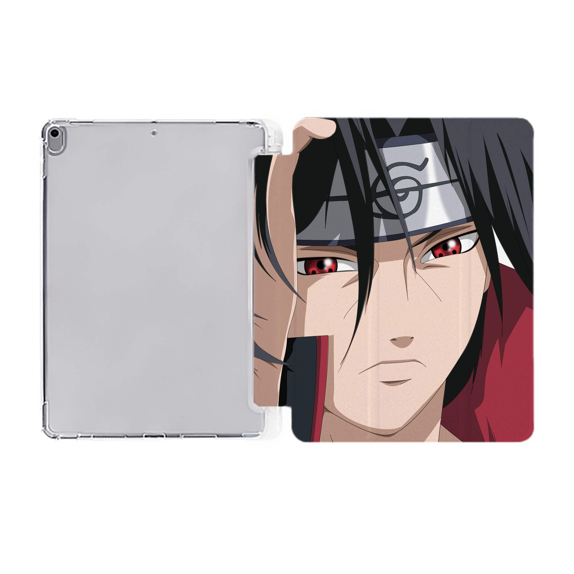 （画像用） NARUTO -ナルト- NARUTO -ナルト- 疾風伝 IPad ケース ペン収納付き 三つ折りスタンド PUレザー×シリコン 対応機種9.5/10.5/10.9インチ